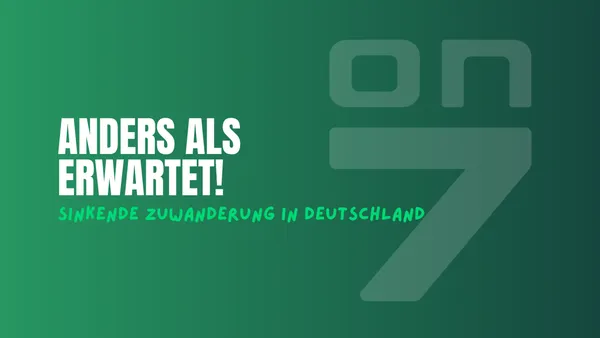 Banner Anders als erwartet: Sinkende Zuwanderung in Deutschland