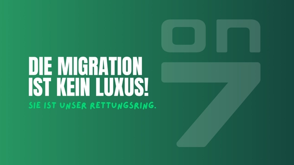 Banner zum Blogartikel Die Migration ist kein Luxus - sie ist unser Rettungsring
