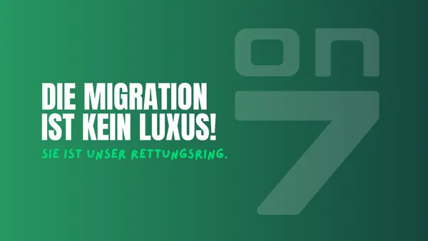 Banner zum Blogartikel Die Migration ist kein Luxus - sie ist unser Rettungsring