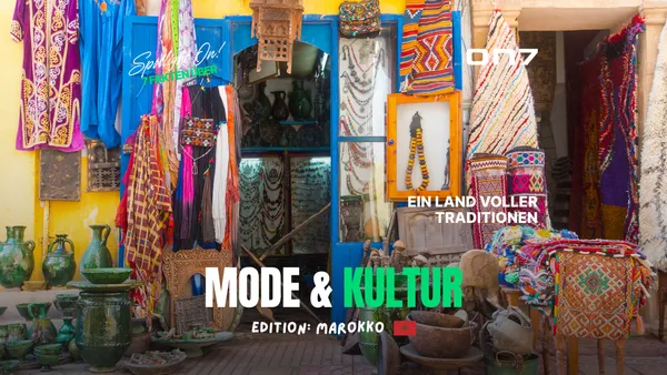Banner zum Blogartikel Spotlight ON! 7 Fakten über Kleidung in Marokko