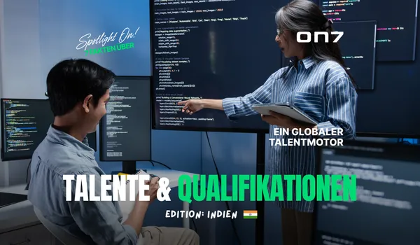 Banner zum Blogartikel Spotlight ON! 7 Fakten über Talente & Qualifikationen in Indien